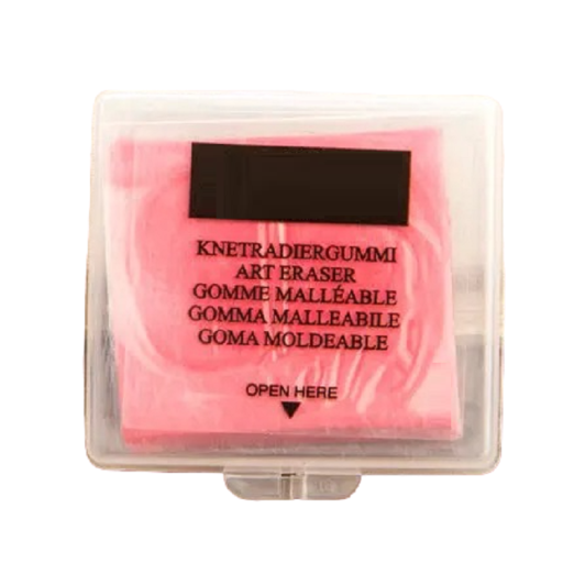 Gomme douce pour artistes Gomme à effacer respectueuse du papier Gomme de qualité dans une boîte en plastique Gomme artistique pour effacer des crayons 4 x 3,5 x 1 cm