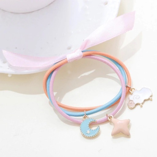 Gommes à cheveux avec pendentifs - 3 pièces