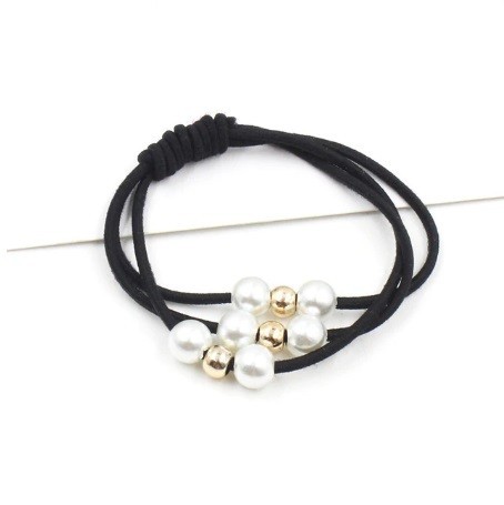 Gommini per capelli con perline - 4 pz