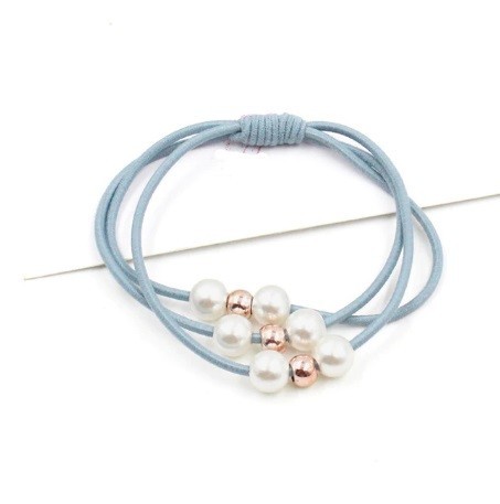 Gommini per capelli con perline - 4 pz