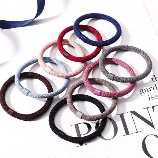 Gommini per capelli con perline - 9 pz