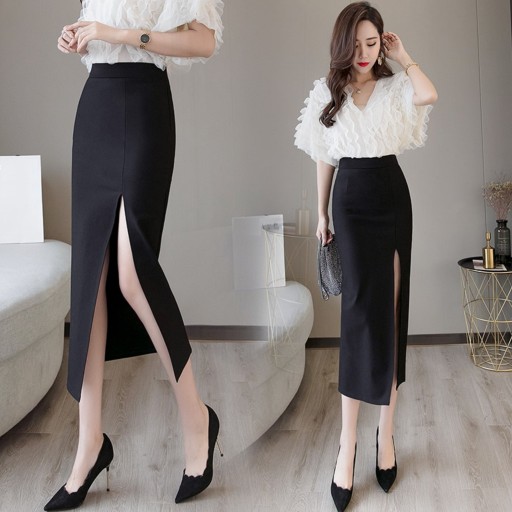 Gonna a tubino da donna con spacco A1938