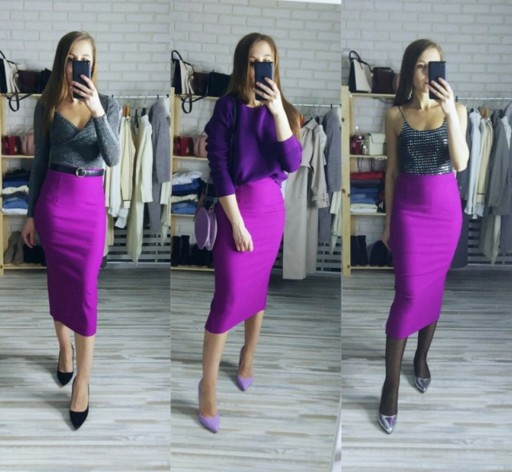 Gonna a tubino da donna con spacco