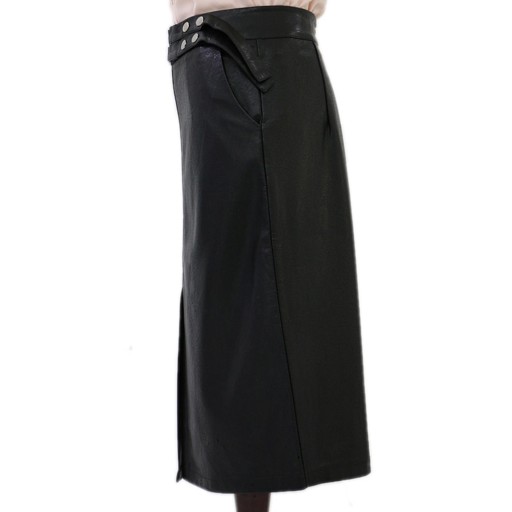 Gonna da donna con vita alta in pelle sintetica