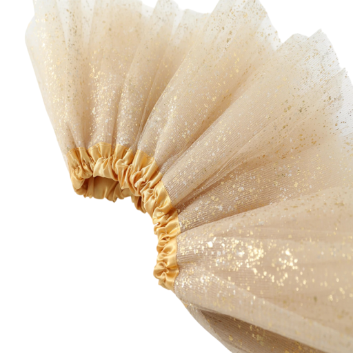 Gonna da ragazza Unicolore Oro con paillettes in pizzo Sotto il ginocchio Poliestere Gonna elegante per occasioni speciali