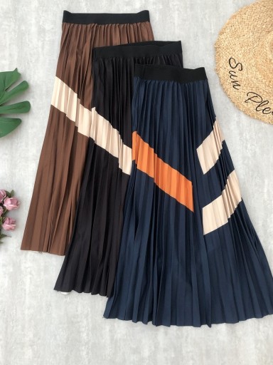 Gonna lunga da donna a righe