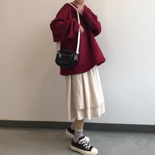 Gonna midi da donna con vita alta