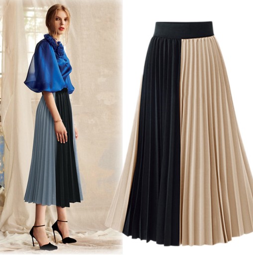 Gonna midi plissettata da donna A1939