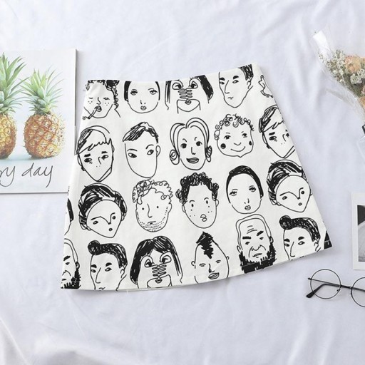 Gonna mini da donna con stampa