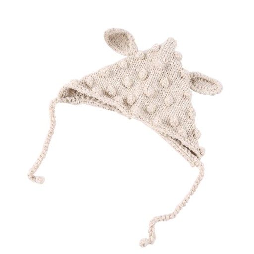Gorro de croché para crianças com orelhas