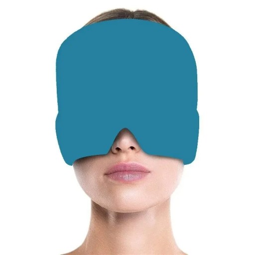 Gorro de gel con efecto refrescante y cálido para aliviar migrañas, hinchazón y fatiga ocular, tamaño 18 x 12 x 2 cm