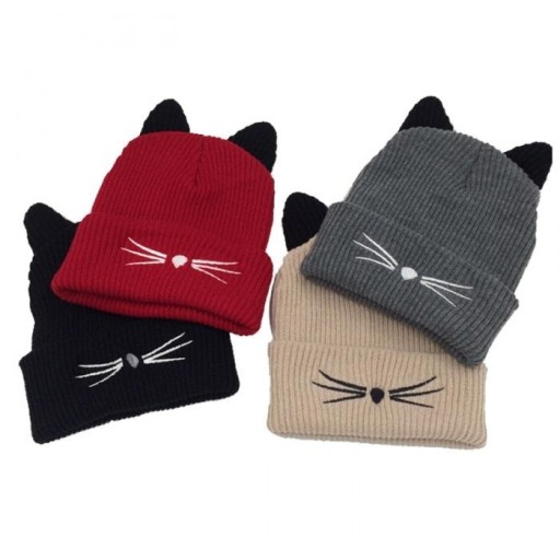 Gorro de Inverno Feminino Gato J2355