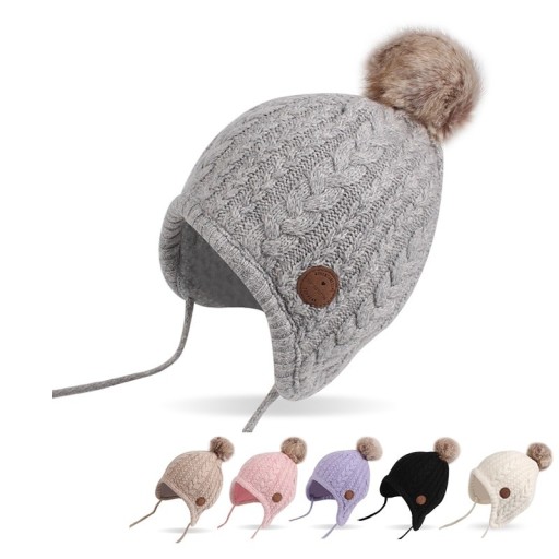 Gorro de Inverno Infantil com Pompom Danielle