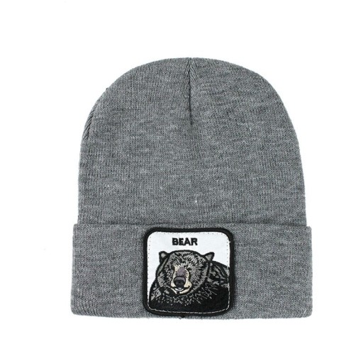 Gorro de invierno con estampado de oso