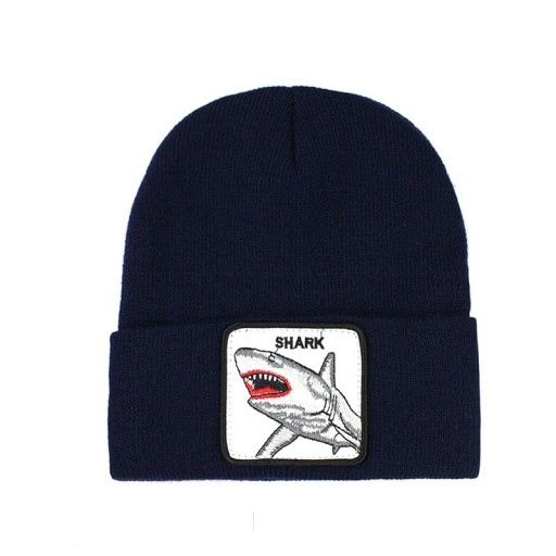 Gorro de invierno con estampado de tiburones A1