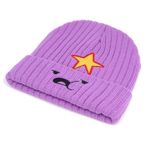 Gorro de invierno para mujer, color morado.
