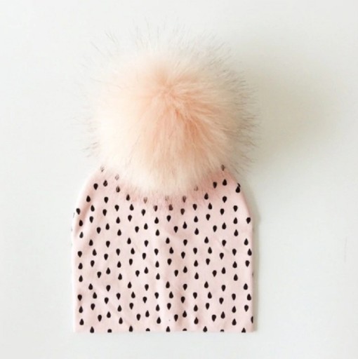 Gorro de invierno para niños con estampado de gotas J575 Gorro de invierno para niños con estampado de gotas J575