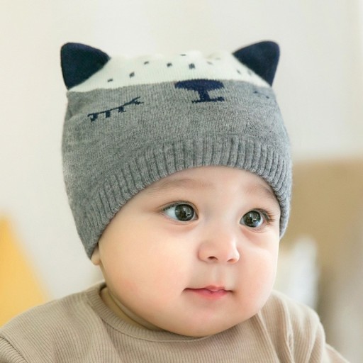 Gorro de invierno para niños con orejas