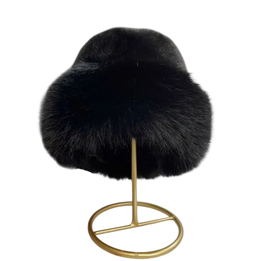 Gorro de pelúcia feminino 56-58 cm Poliéster Gorro de inverno quente Material macio e aquecido Conforto no uso Acessório estiloso para o inverno