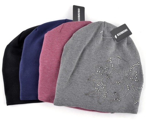 Gorro feminino com flores J2320