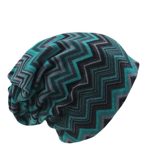 Gorro feminino com padrão - Verde