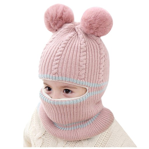 Gorro infantil con pompones