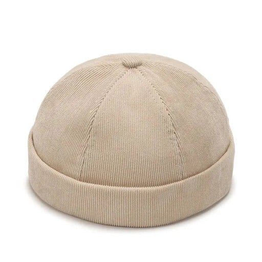 Gorro redondo universal Beanie Landlord Cuatro Estaciones de poliéster Unisex estilo hip hop Melon Skin gorra para primavera y otoño estilo