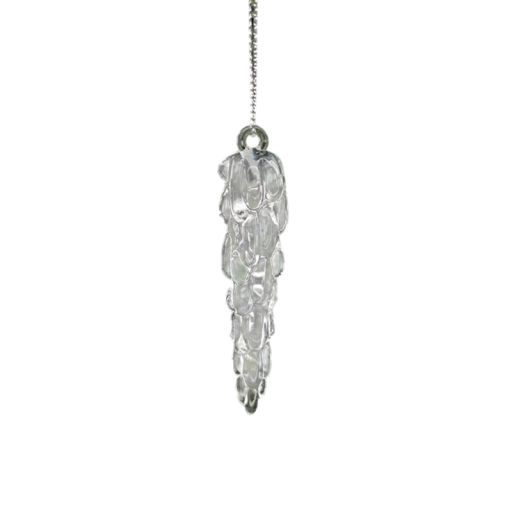 Gotas de gelo transparentes 8 cm em embalagem de 5 unidades Ornamentos de Natal em cristal pendentes para decoração de árvore de Natal, tanto
