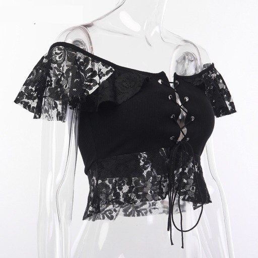 Gotisk crop top med blonde til kvinder