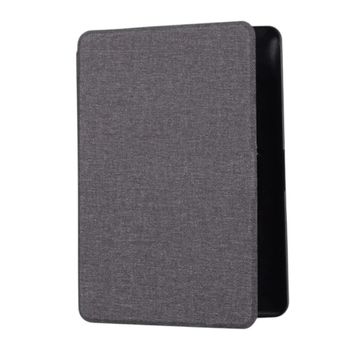 Grå flipcover til 6 tommer Kindle e-bogslæser 10. generation 2019 med fleksibelt håndledsrem og skærmbeskyttelse