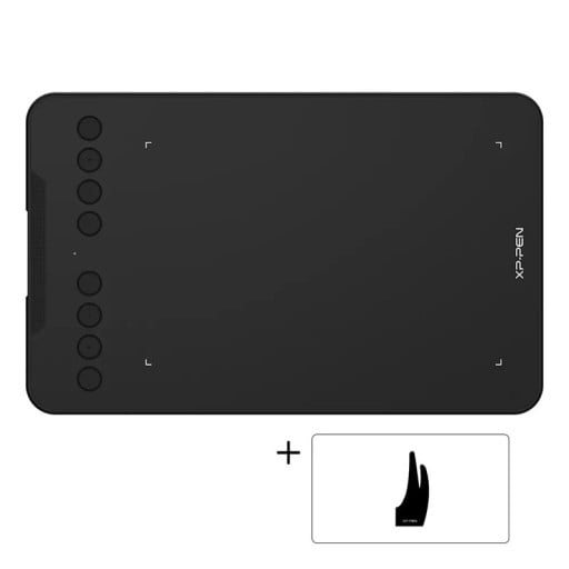 Grafický tablet XP-PEN Deco mini7 16K úrovní přítlaku 8 programovatelných kláves Podpora Android Černý s rukavicí pro digitální kreslení
