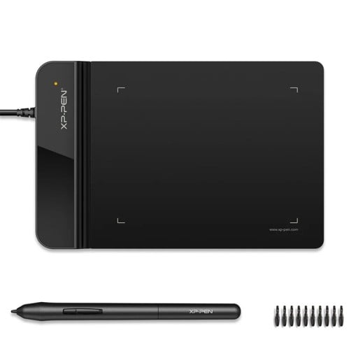 Grafický tablet XP-PEN Star G430S s pasívnym perom P01 8192 úrovní tlaku Rozlíšenie 5080 LPI Plocha 4 x 3 palce Čierny pre OSU a kreslenie
