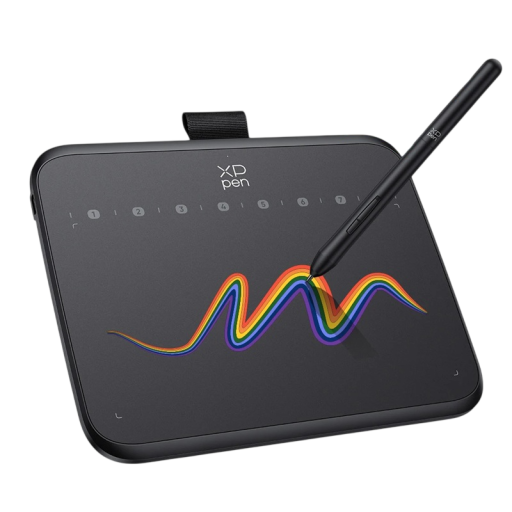 Grafický tablet XPPen Deco 640 kreslicí plocha 16 x 9 cm 8 kláves náklon 60° 16K úrovní tlaku bezbateriové pero černý na kreslení a design