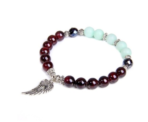 Granaat kralen armband