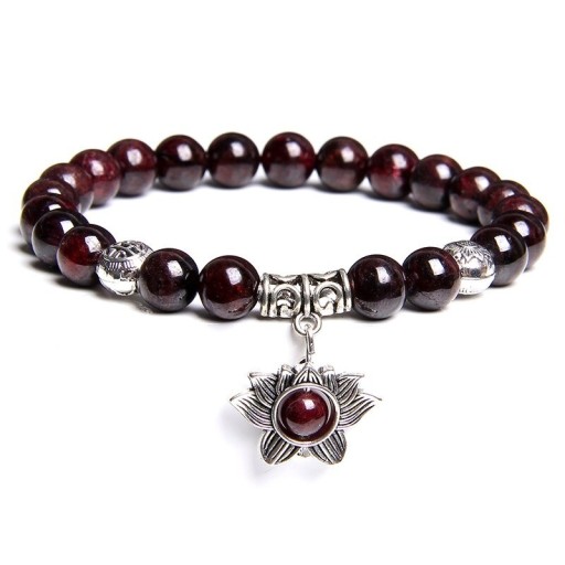 Granaat kralen armband