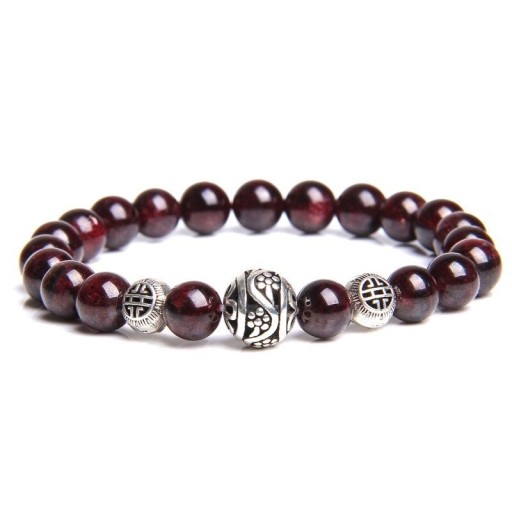 Granaat kralen armband