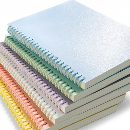 Grand cahier sans lignes A4 avec 60 feuilles blanches sur spirale dévissable dans des couvertures mates pour le dessin et les notes à l'école et au bureau