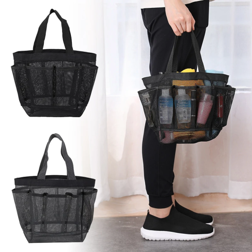 Grand sac de plage en filet 20 cm Hauteur Espace de rangement 18 x 14 cm Sac pratique pour la plage Serviette Maillots de bain Jouets Achats
