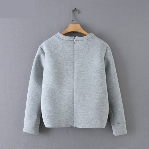 Graues Damen-Sweatshirt mit Herzen