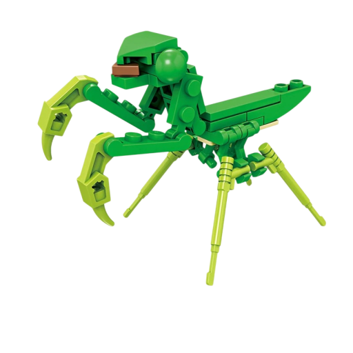 Green Mantis Construction Set 39 Pieces Folding Insect Model Long Front Limbs Creative Building Set For Fun Assembly and Display