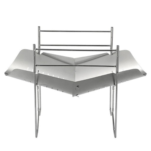 Grelhador de jardim portátil dobrável em aço inoxidável 41,5x26,5x27,5 cm com grelha e bolsa de armazenamento para acampamento e piqueniques