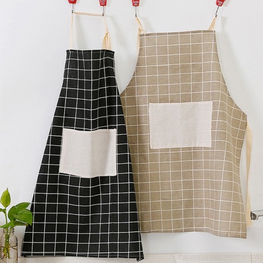 Grembiule da cucina in cotone a quadri