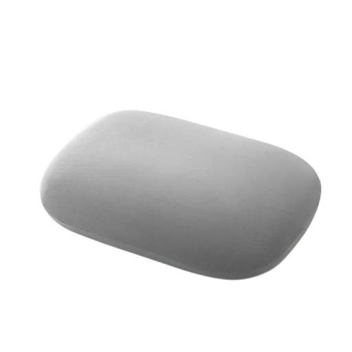 Grijs traagschuimkussen 34 x 24 cm ergonomisch reiskussen nekondersteuning kussen polyester hoes