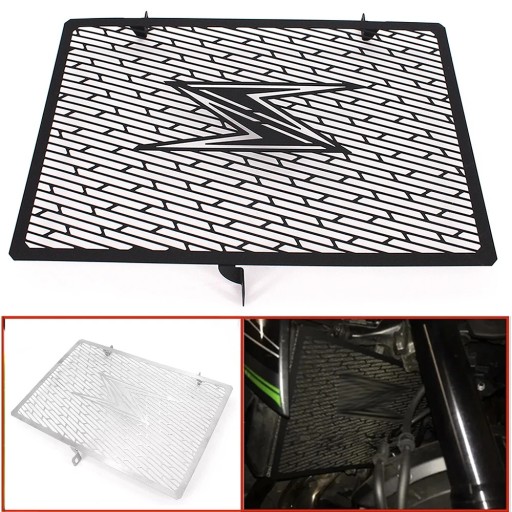 Gril de protecție radiator capac din aluminiu pentru motociclete Kawasaki negru sau argintiu