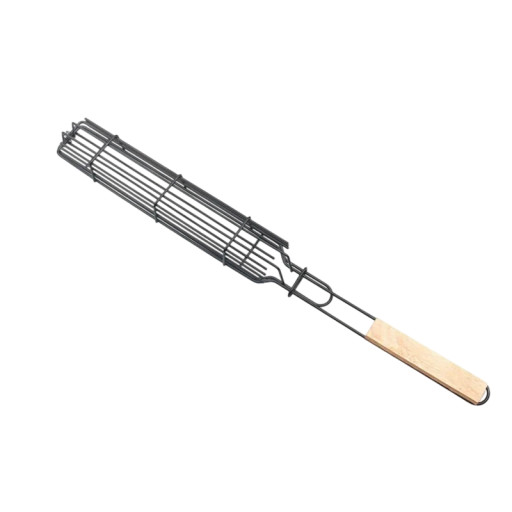 Grillkorg för spett 49 x 5 x 4 cm Rostfritt grillställ för spett BBQ korg för kebab kött grönsaker Bärbart grilltillbehör