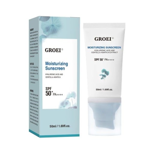 GROEI SPF50+ hydraterende zonnebrandcrème 50 ml hyaluronzuur centella asiatica UV bescherming voor huid en lichaam
