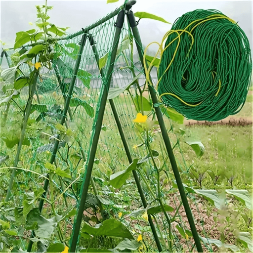 Grønt polyester havenet 180 x 180 cm stor maske 10 cm holdbart beskyttelsesnet mod fugle nem montering til havebrug