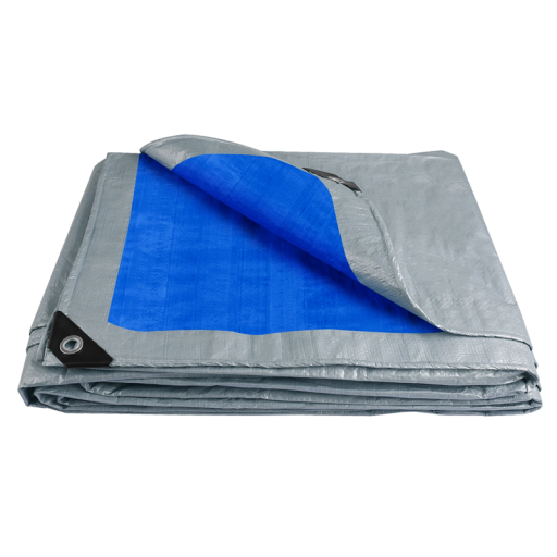 Groot waterdicht zeildoek 3x5 m versterkte waterdichte buitenfolie met touw en ringen UV-bestendig voor schuurtjes, daken, tuin en thuisgebruik