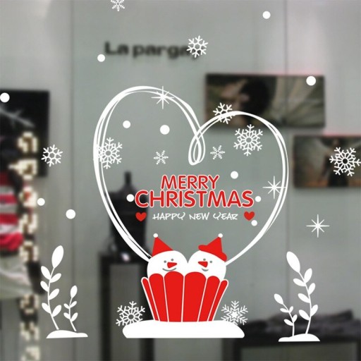 Großer weihnachtlicher Glasaufkleber
