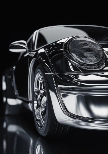 Großes Wandplakat 50 x 70 cm Porsche 911 Seitenansicht Sportwagen Bild Leinwanddruck Ohne Rahmen Stilvolle Dekoration für den Raum